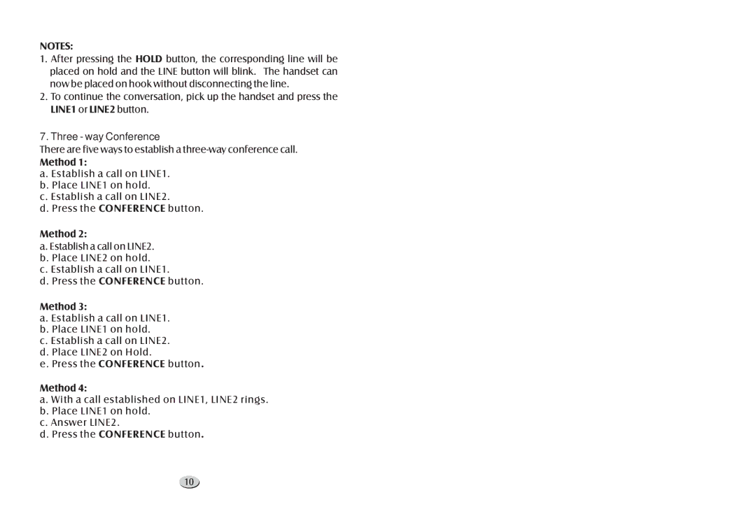 Cortelco 122000TP227S user manual Method 