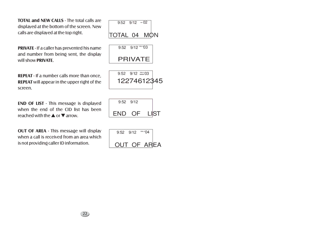 Cortelco 122000TP227S user manual Private 