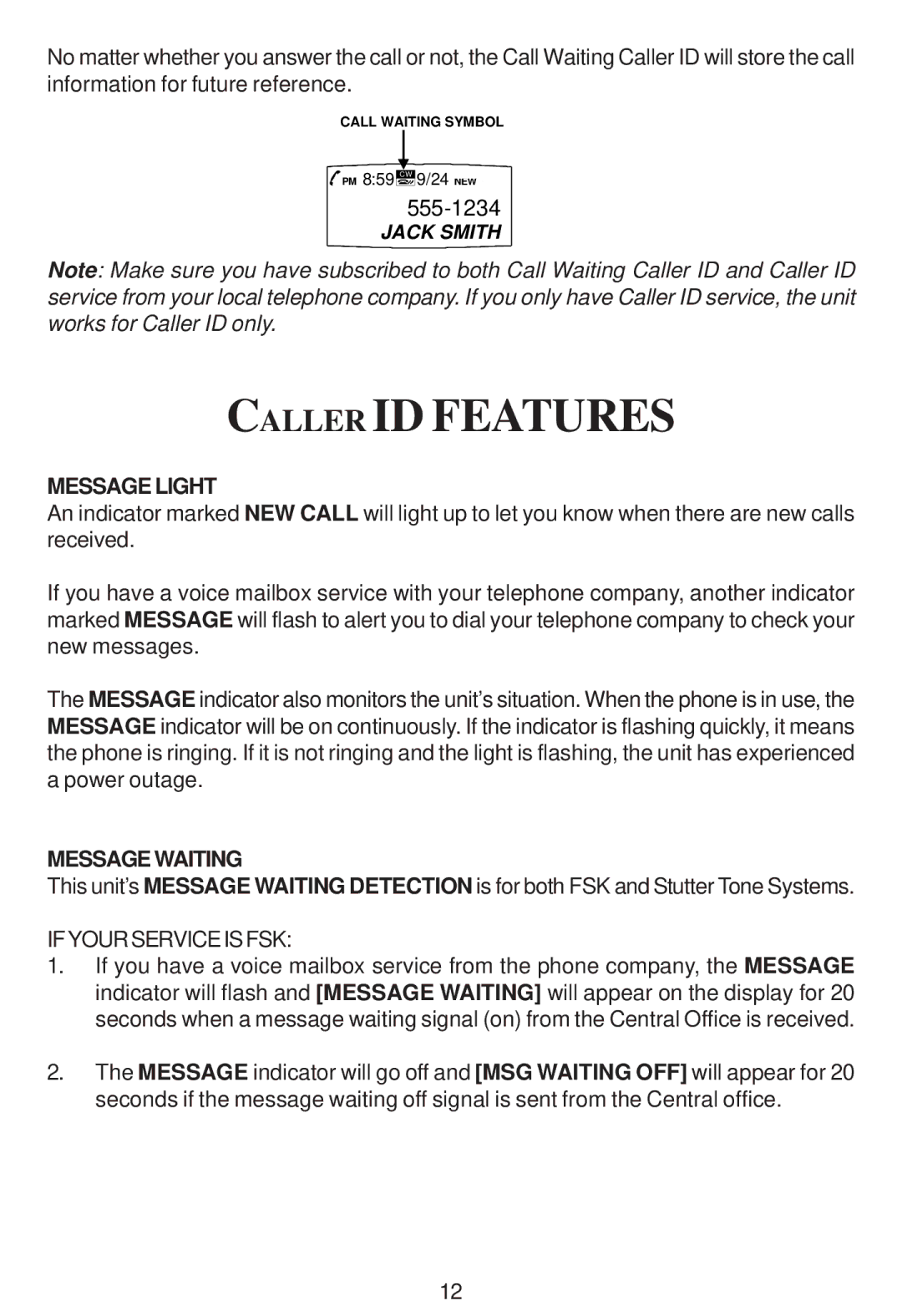 Cortelco 2200 instruction manual Message Light, Messagewaiting 