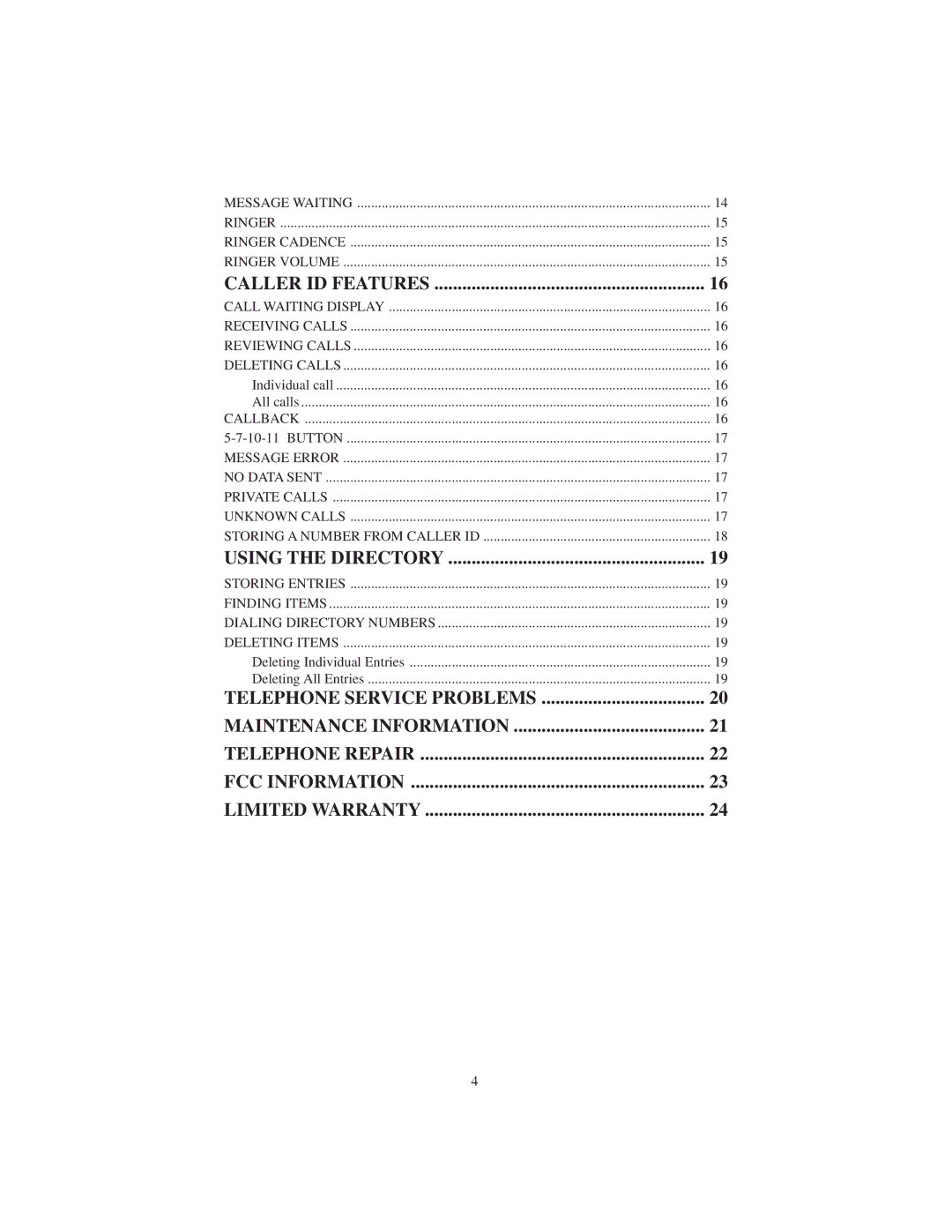 Cortelco 2730 instruction manual Receiving Calls Reviewing Calls, Callback 