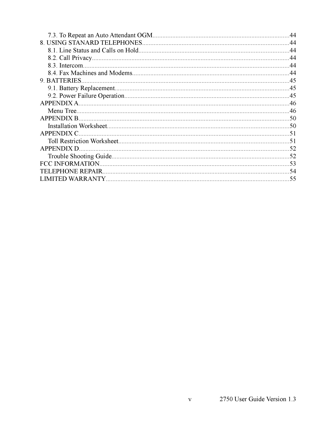 Cortelco 2750 instruction manual Using Stanard Telephones 