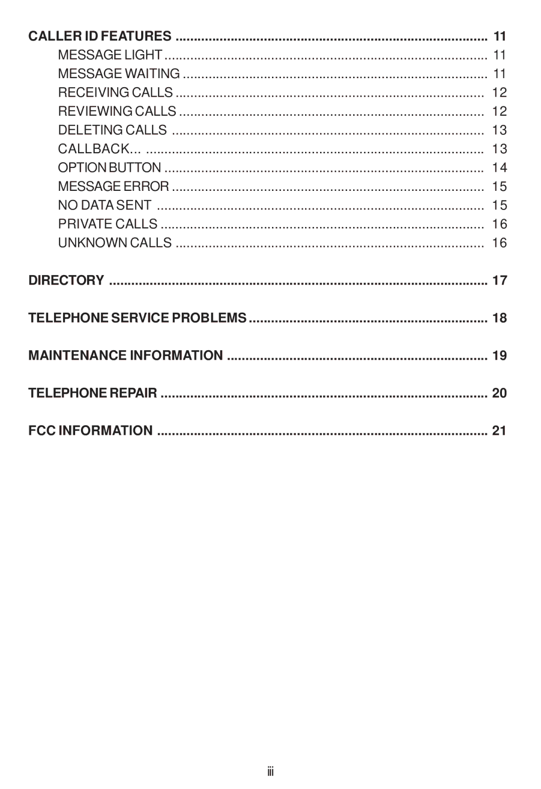 Cortelco 3220 instruction manual Caller ID Features 