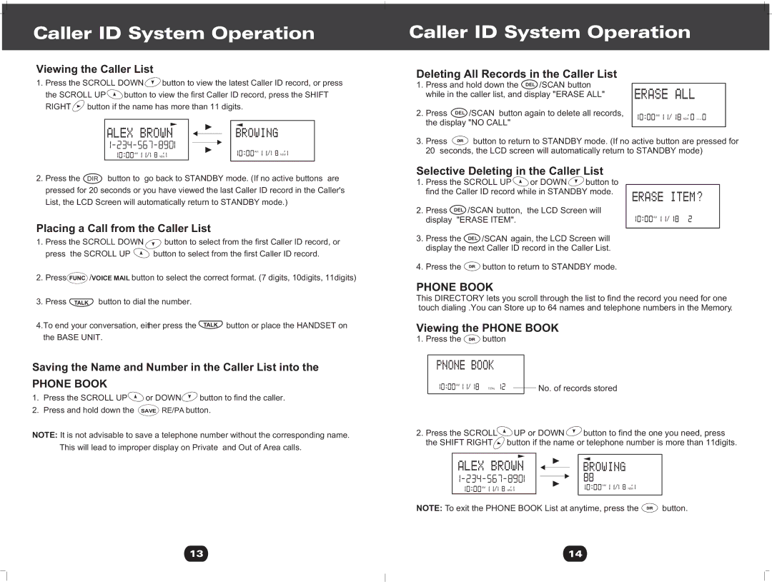 Cortelco 730901-TP2-27F owner manual Phone Book 