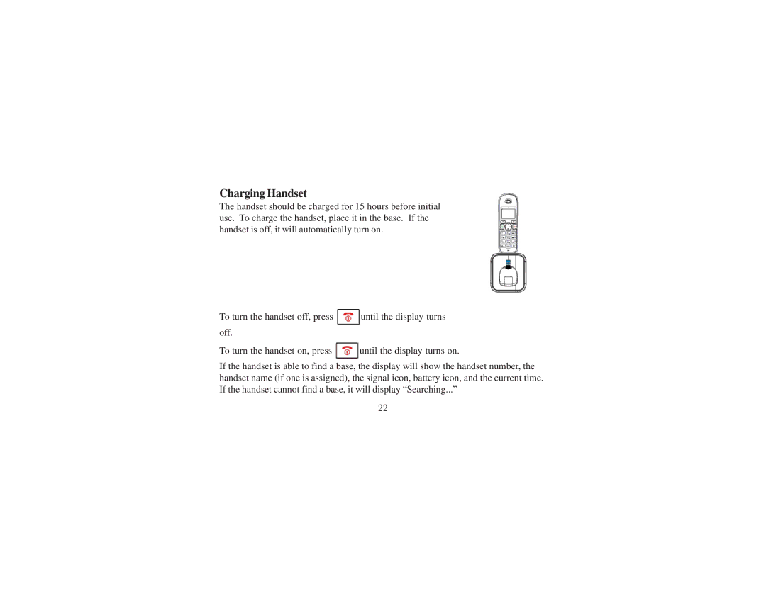 Cortelco 8012 instruction manual Charging Handset 