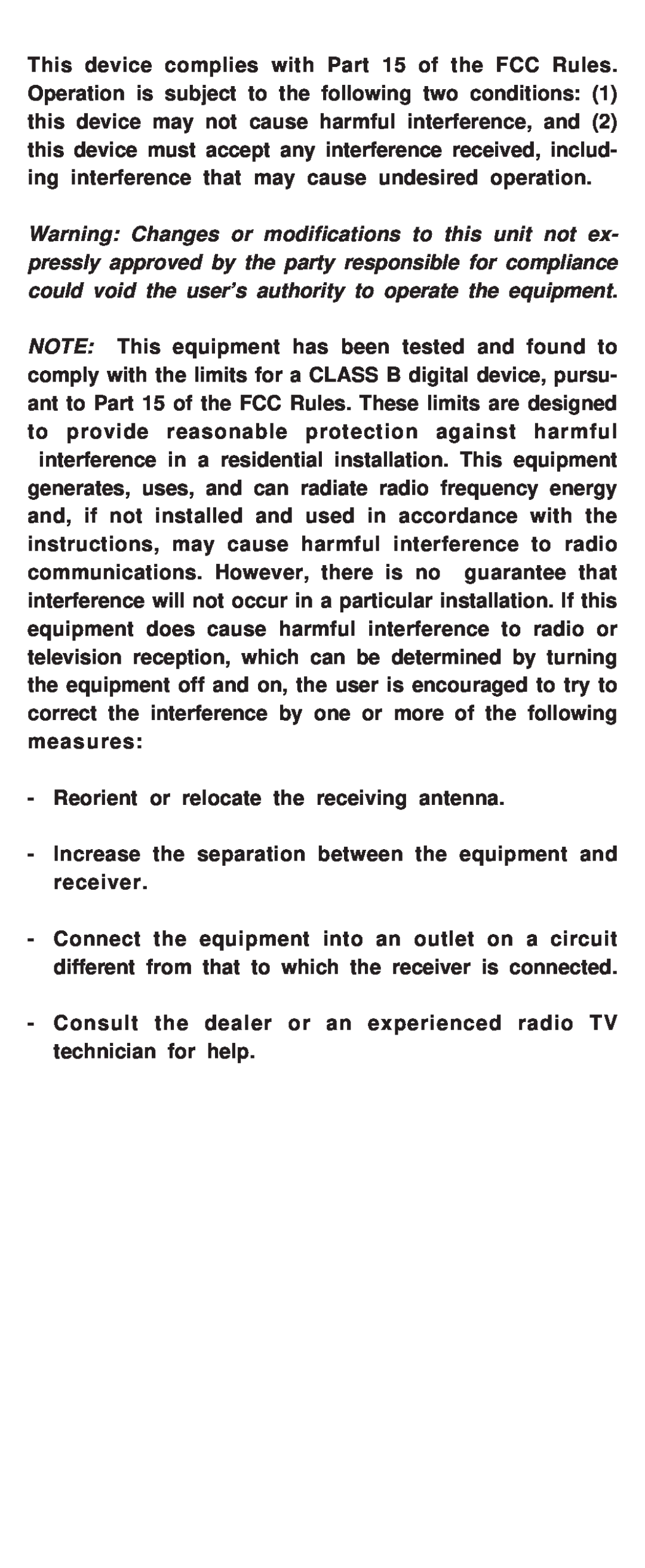 Cortelco 8150 instruction manual Reorient or relocate the receiving antenna 