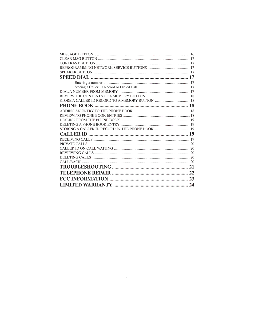 Cortelco 9225 instruction manual Speed Dial 