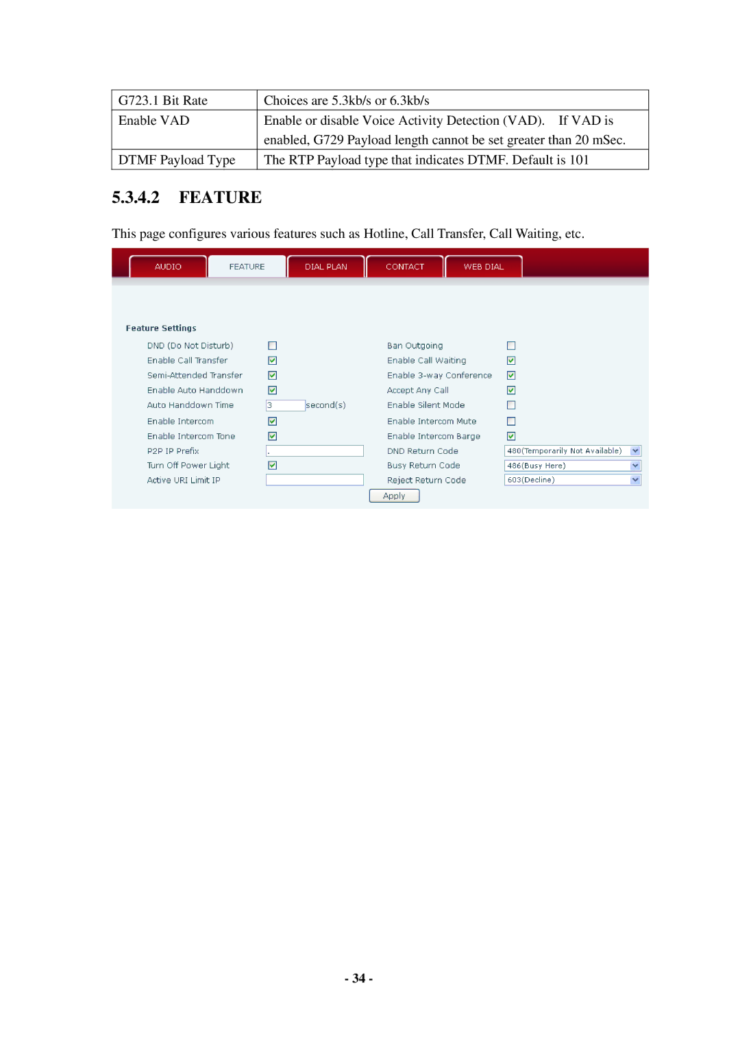 Cortelco C56 user manual Feature 