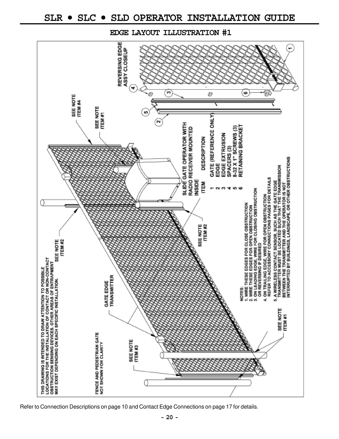 Cosco SLC, SLR, SLD manual Edge Layout Illustration #1 