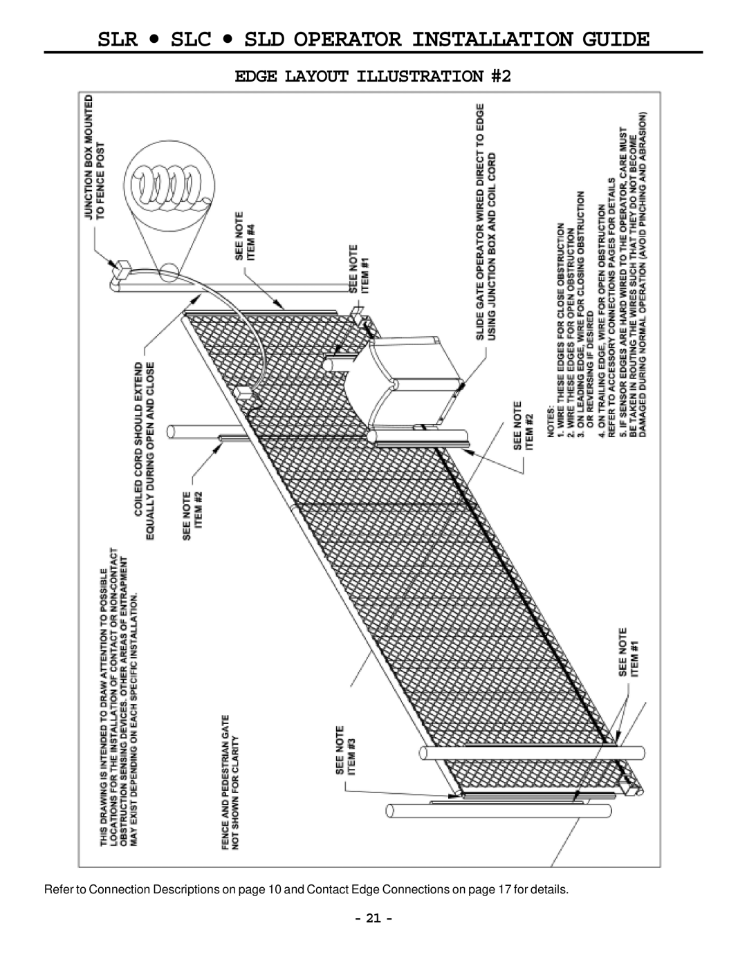 Cosco SLR, SLD, SLC manual Edge Layout Illustration #2 