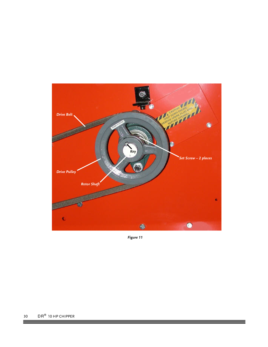 Country Home Products 10 HP manual Drive Belt 