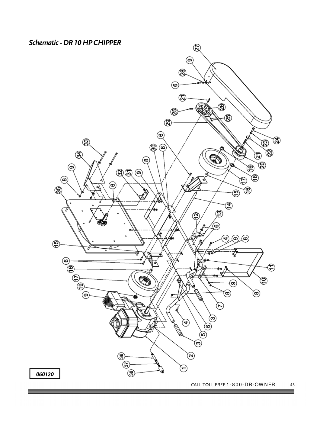 Country Home Products manual Schematic DR 10 HP Chipper 