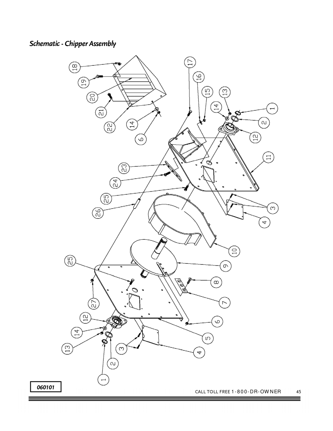 Country Home Products 10 HP manual Schematic Chipper Assembly 