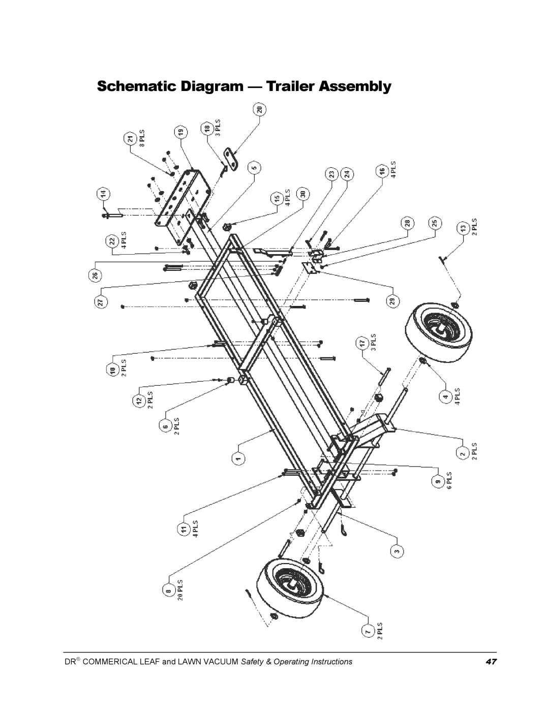 Country Home Products DR manual Schematic Diagram Trailer Assembly 