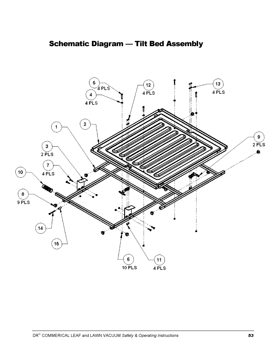 Country Home Products DR manual Schematic Diagram Tilt Bed Assembly 