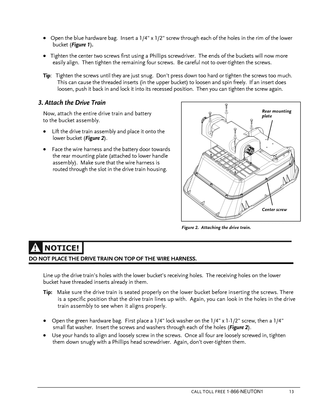 Country Home Products Garden Cart operating instructions Attach the Drive Train 