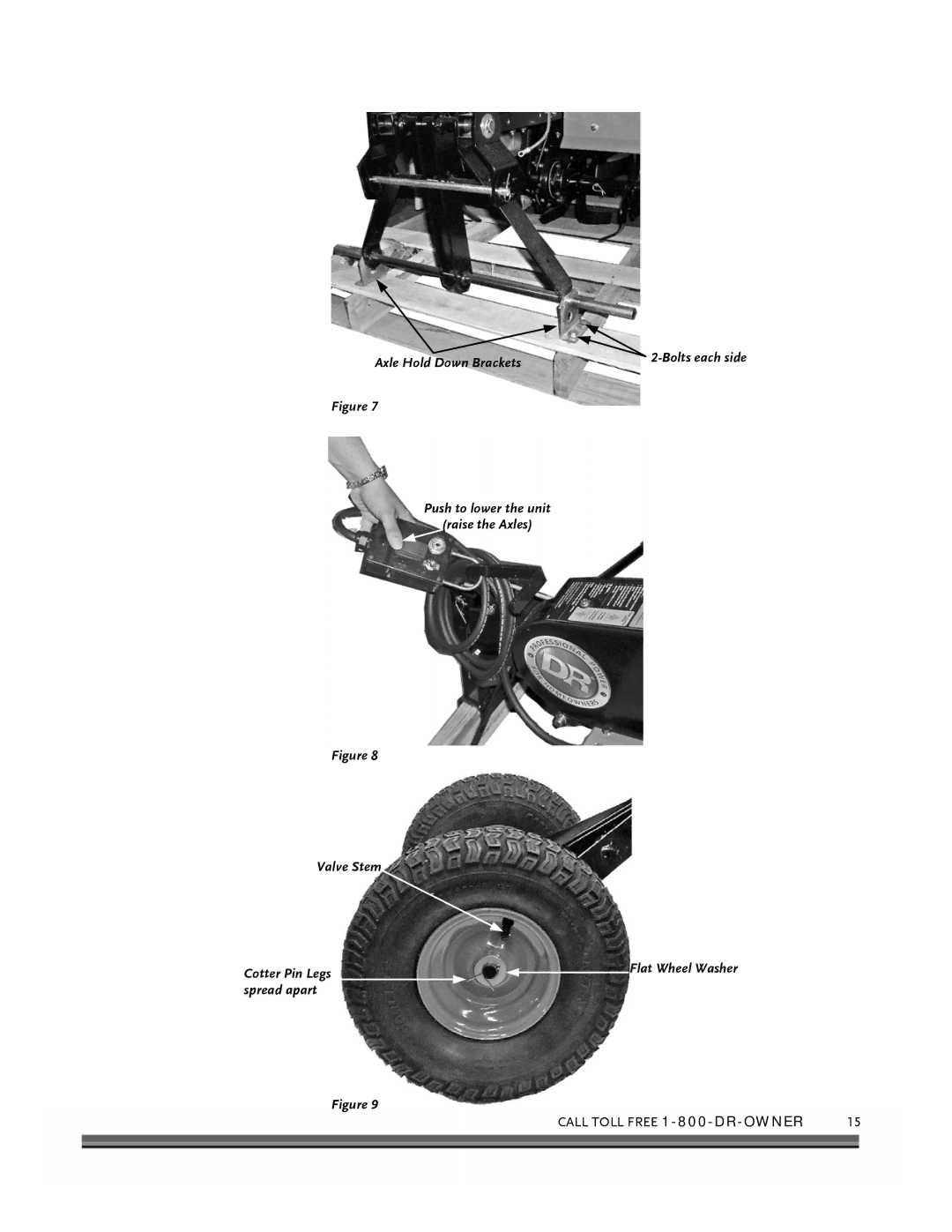 Country Home Products ROTO-HOGTM manual Axle Hold Down Brackets 