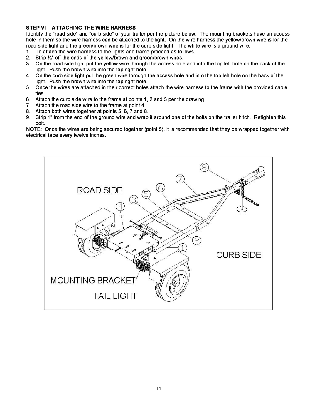 Country Home Products TLC18-CHP instruction manual Step Vi - Attaching The Wire Harness 