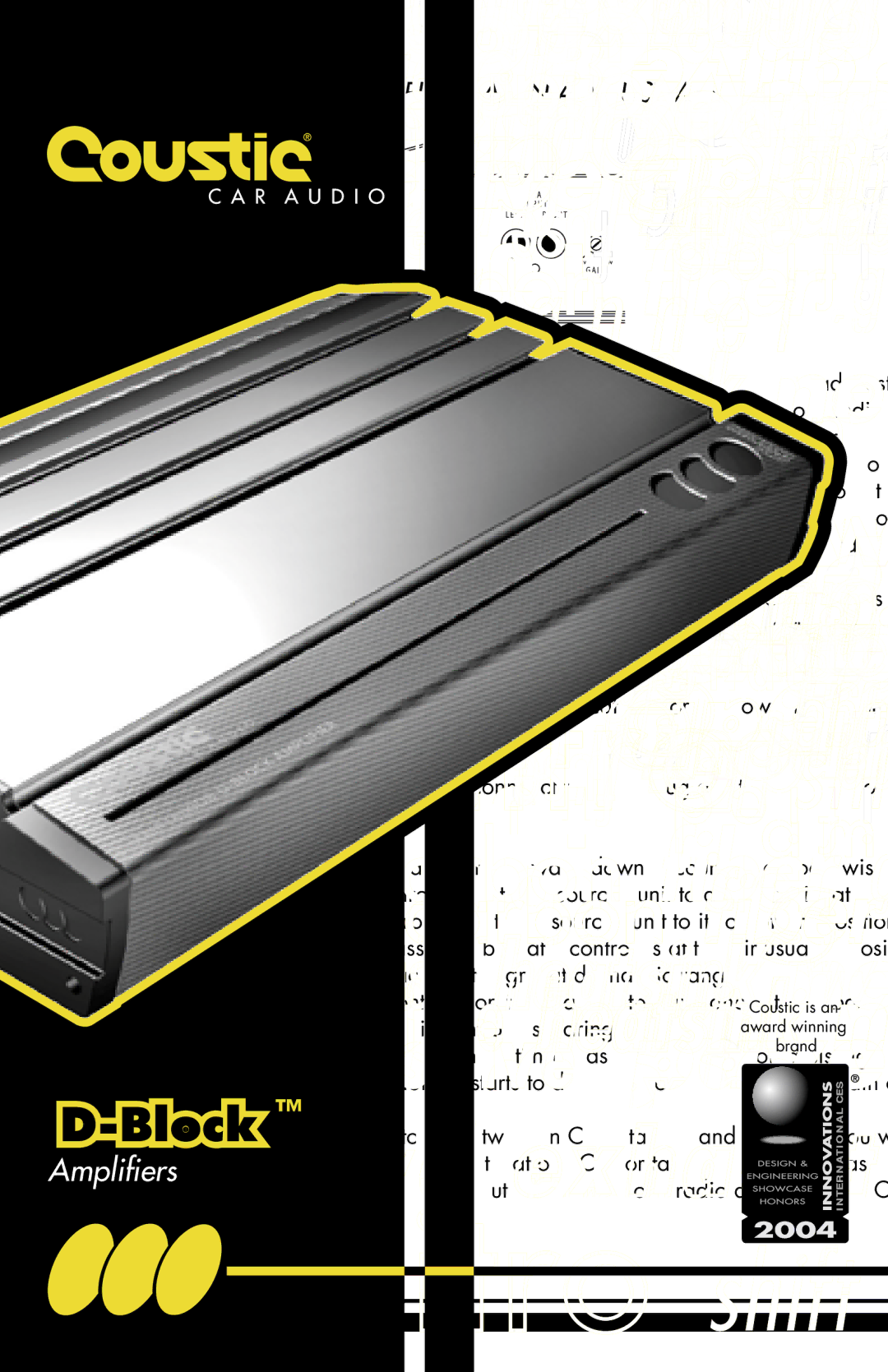 Coustic D-block manual System Tuning Input Gain Adjustment 