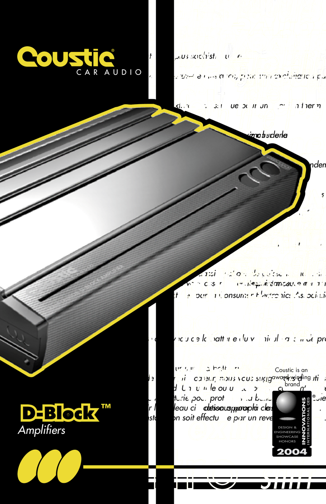 Coustic D-block manual Caractéristiques, Branchez l’ampliﬁcateur sur la batterie 