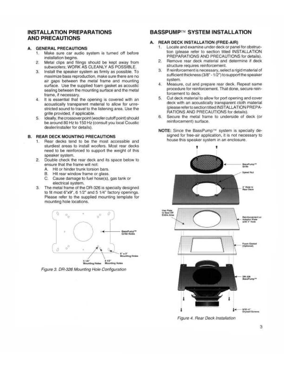 Coustic DR-328, DR-330, DR-326 manual 