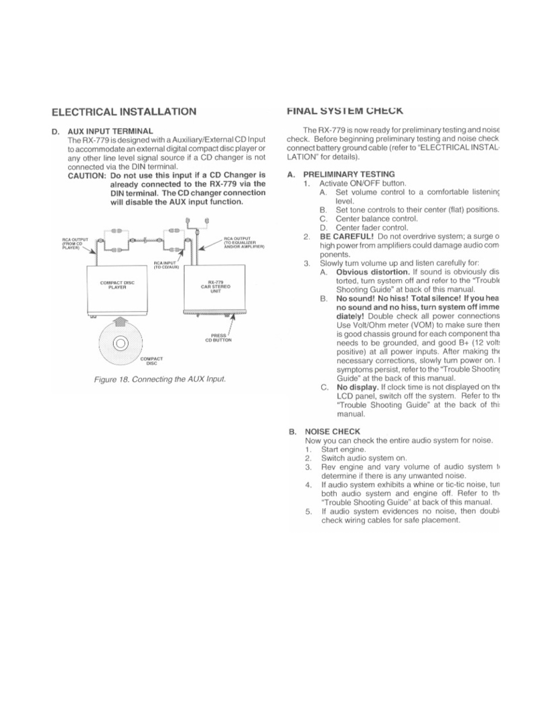 Coustic RX-779 manual 