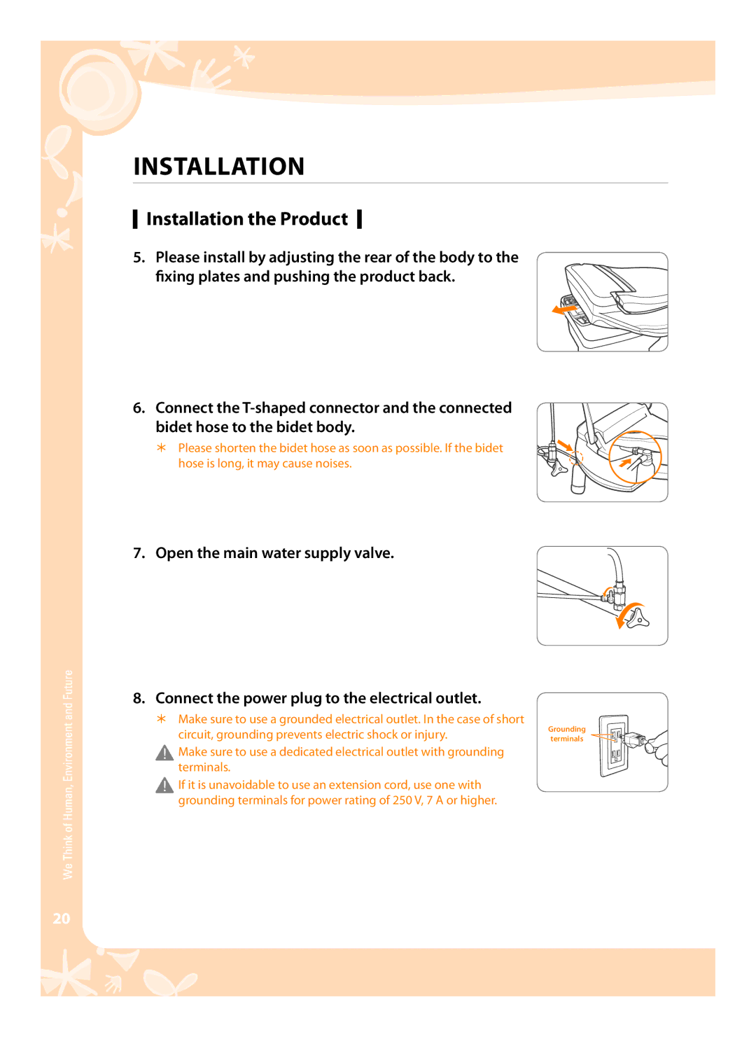 Coway BA07-E, BA07-R user manual Grounding Terminals 