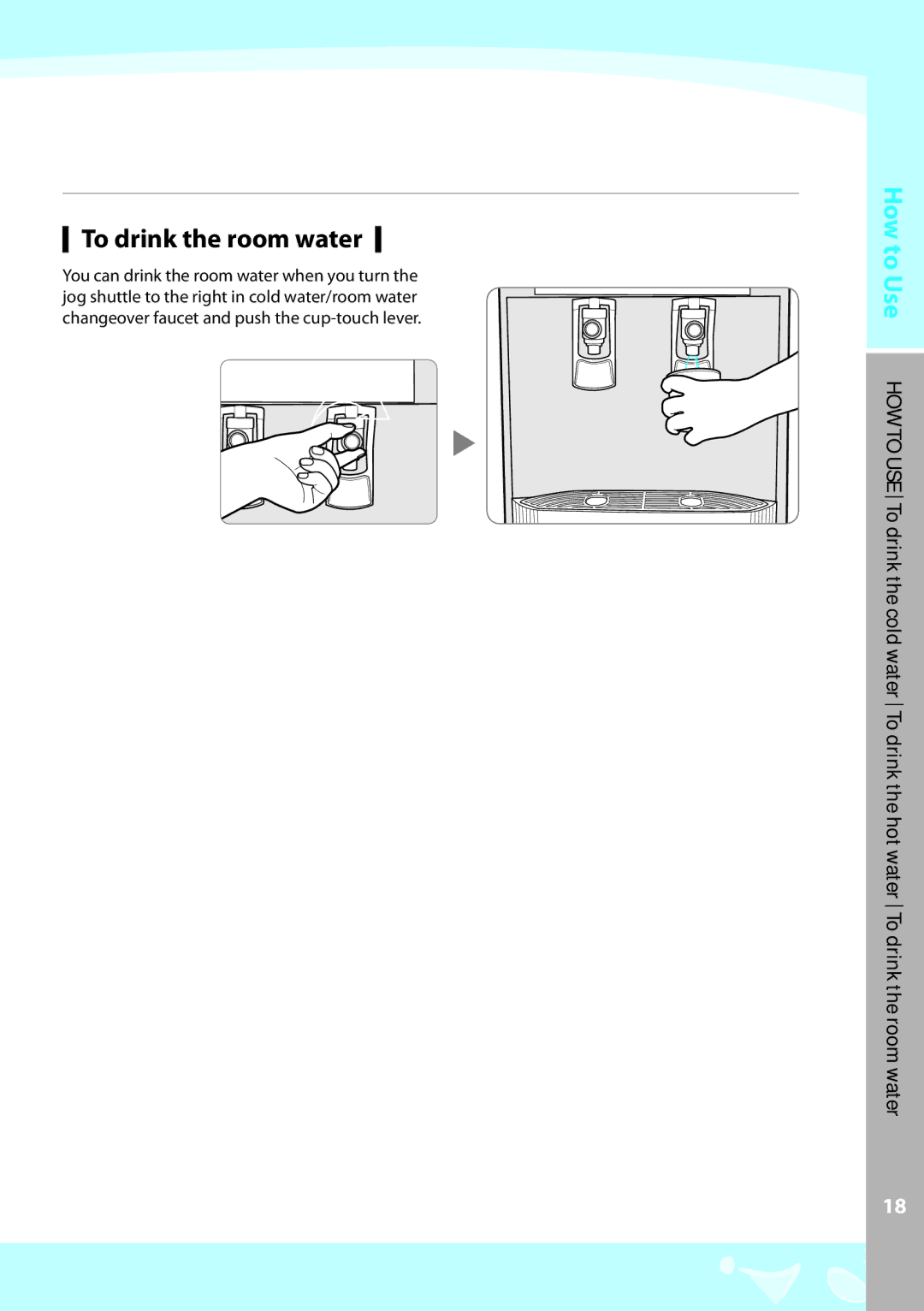 Coway CHP-04AU, CHP-04AL, CHP-04AR warranty To drink the room water 