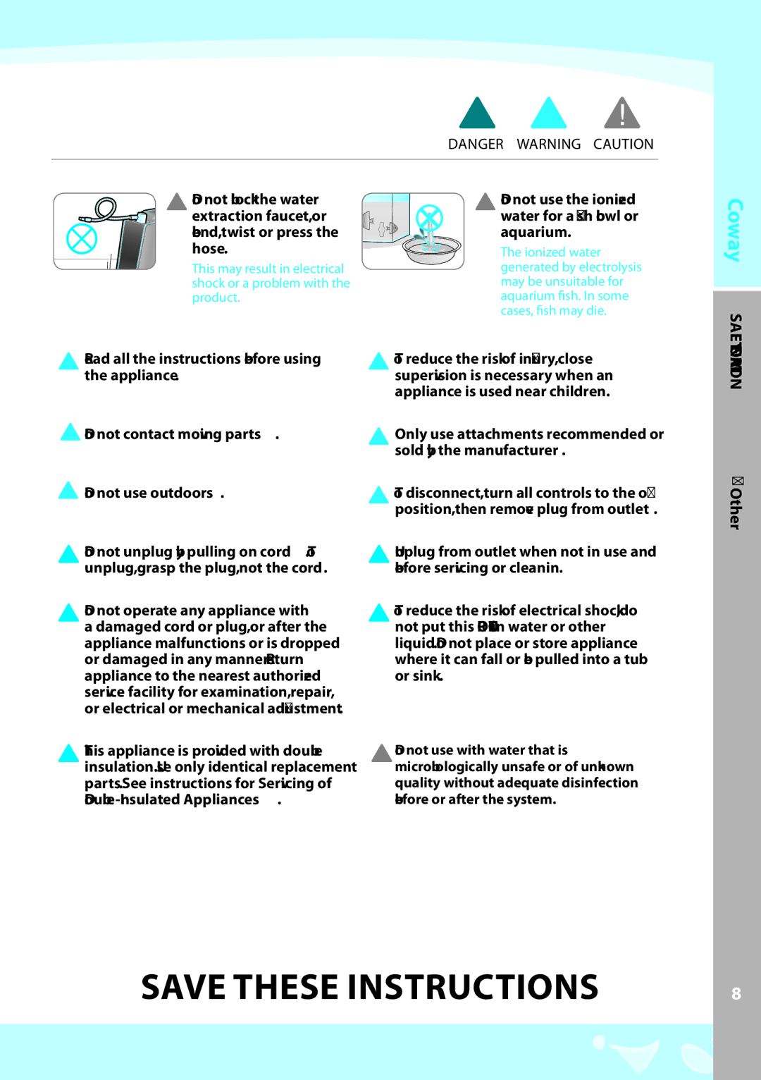 Coway EW-07GU warranty Information Other 