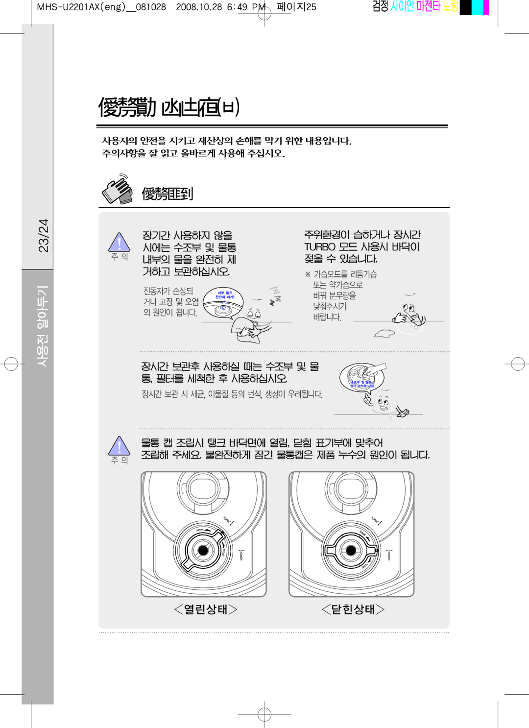 Coway MHS-U2201AX manual 