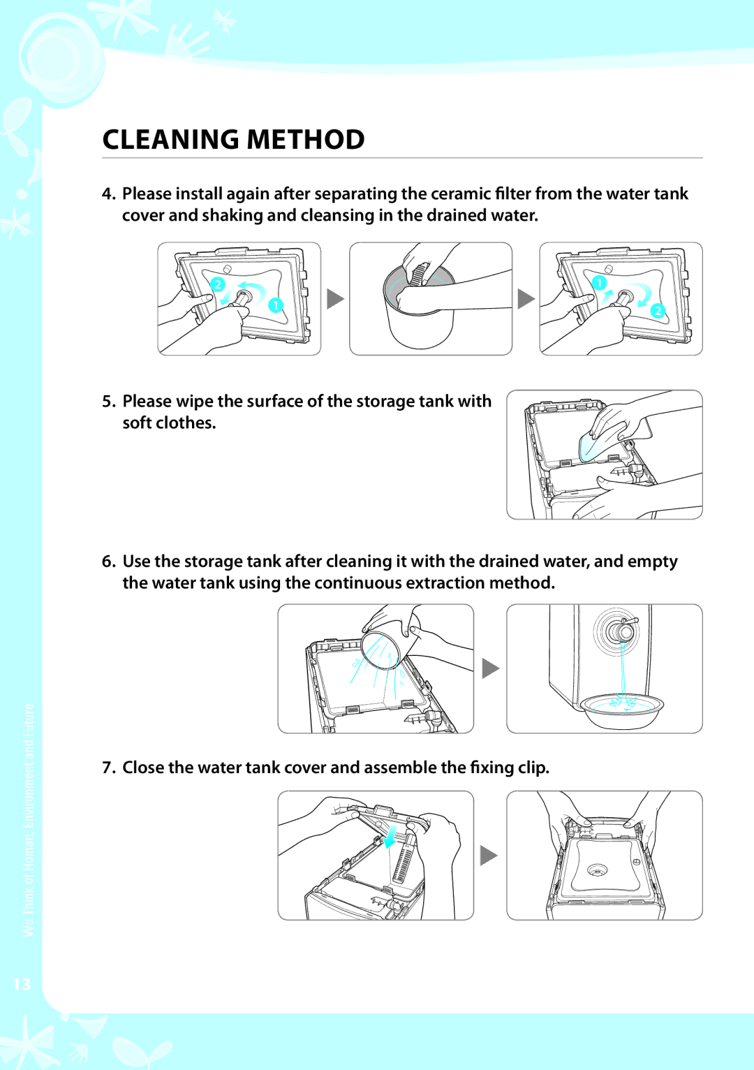 Coway P-07CL warranty Cleaning Method 