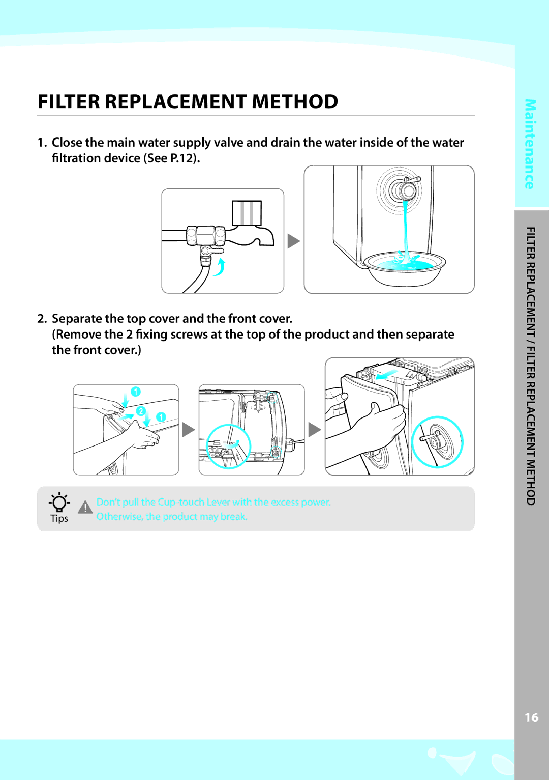 Coway P-07CL warranty Filter Replacement Method 