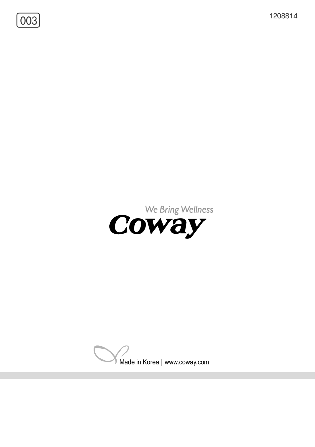 Coway P-07QL, P-07QU, P-07QR manual 003 