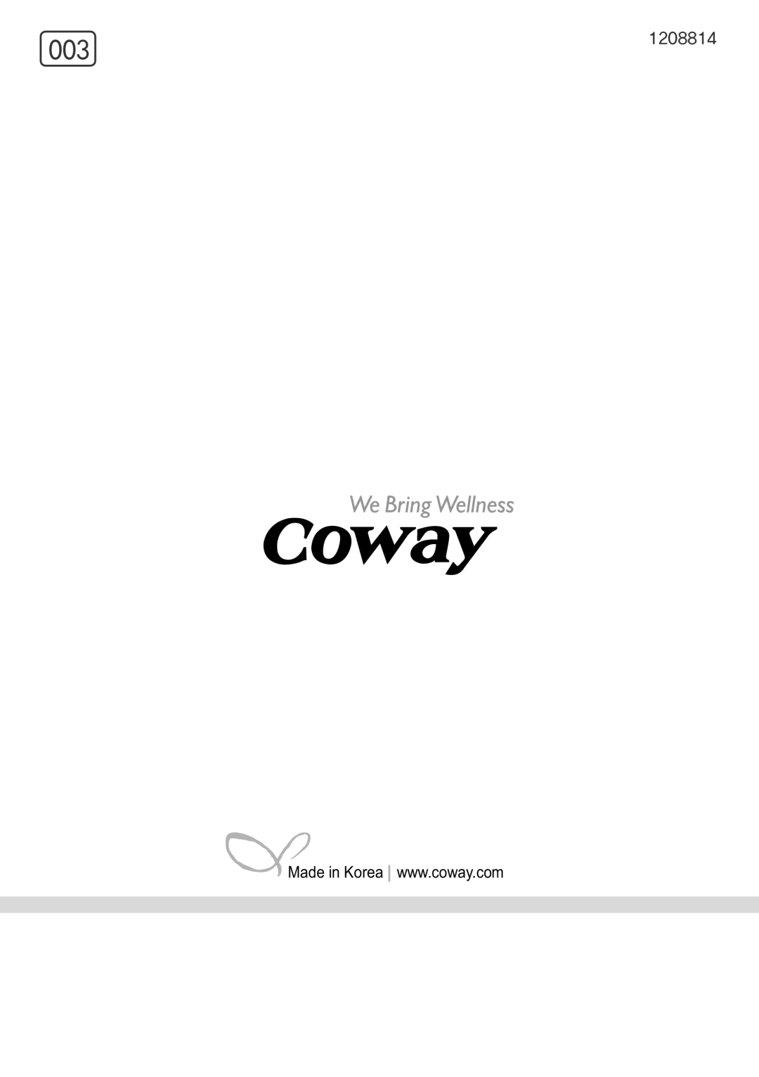 Coway P-07QL, P-07QU, P-07QR manual 1208814 