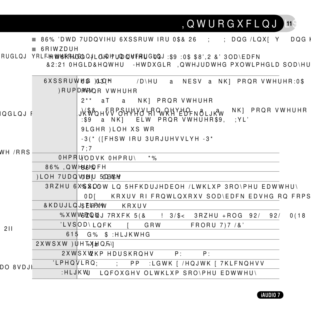 Cowon Systems 7 user manual Txt 