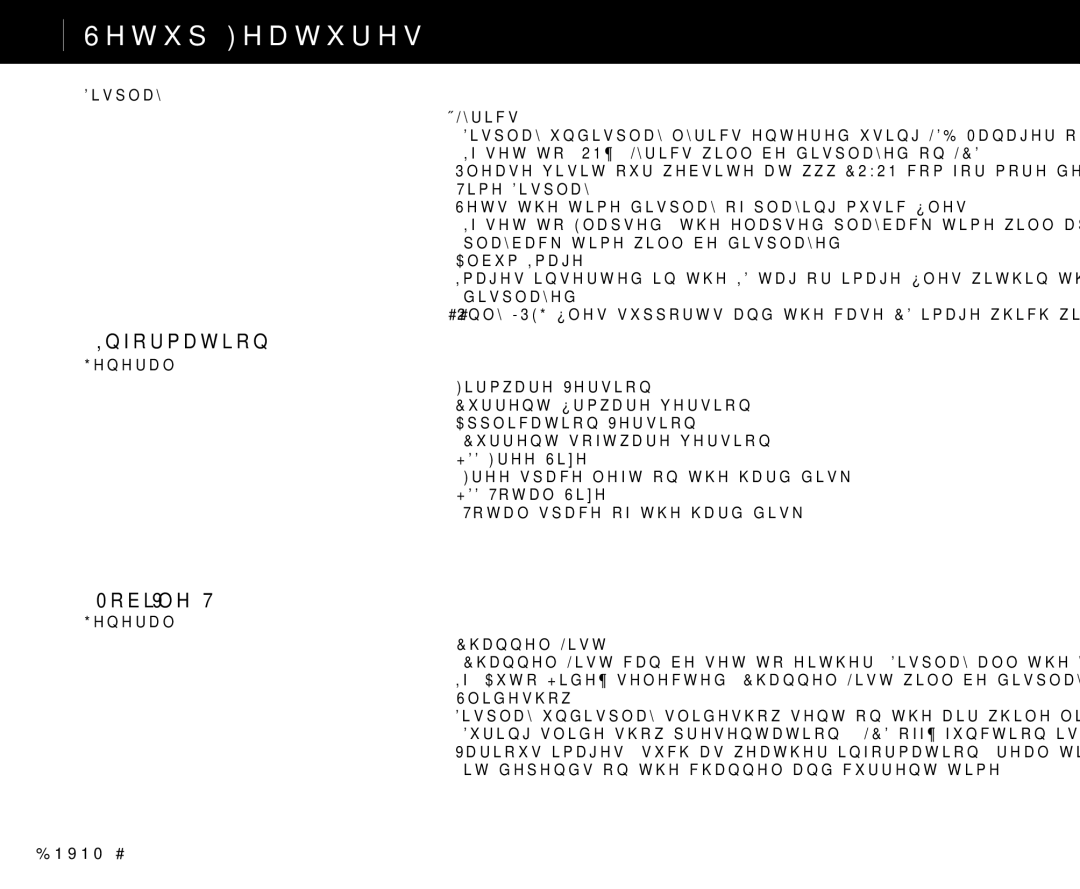 Cowon Systems A3 manual Information, Mobile TV, Display 