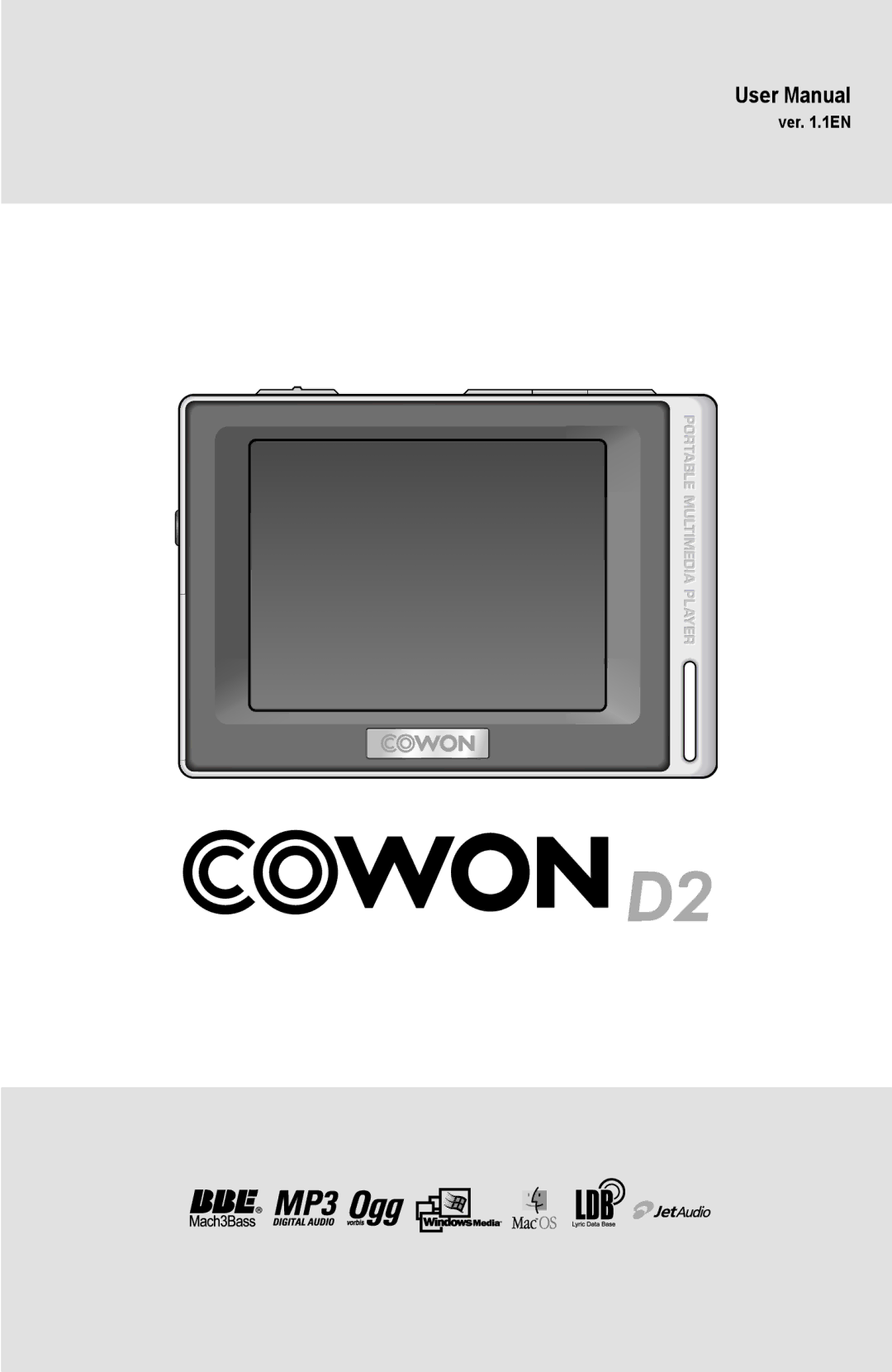 Cowon Systems COWON D2 user manual Ver .1EN 