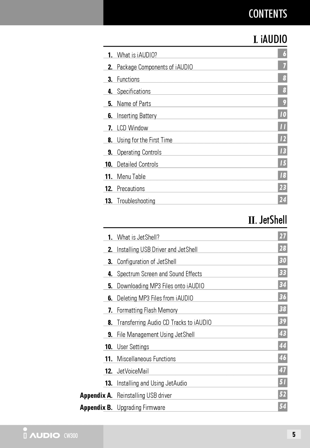 Cowon Systems CW300 user manual Iaudio, Transferring Audio CD Tracks to iAUDIO 