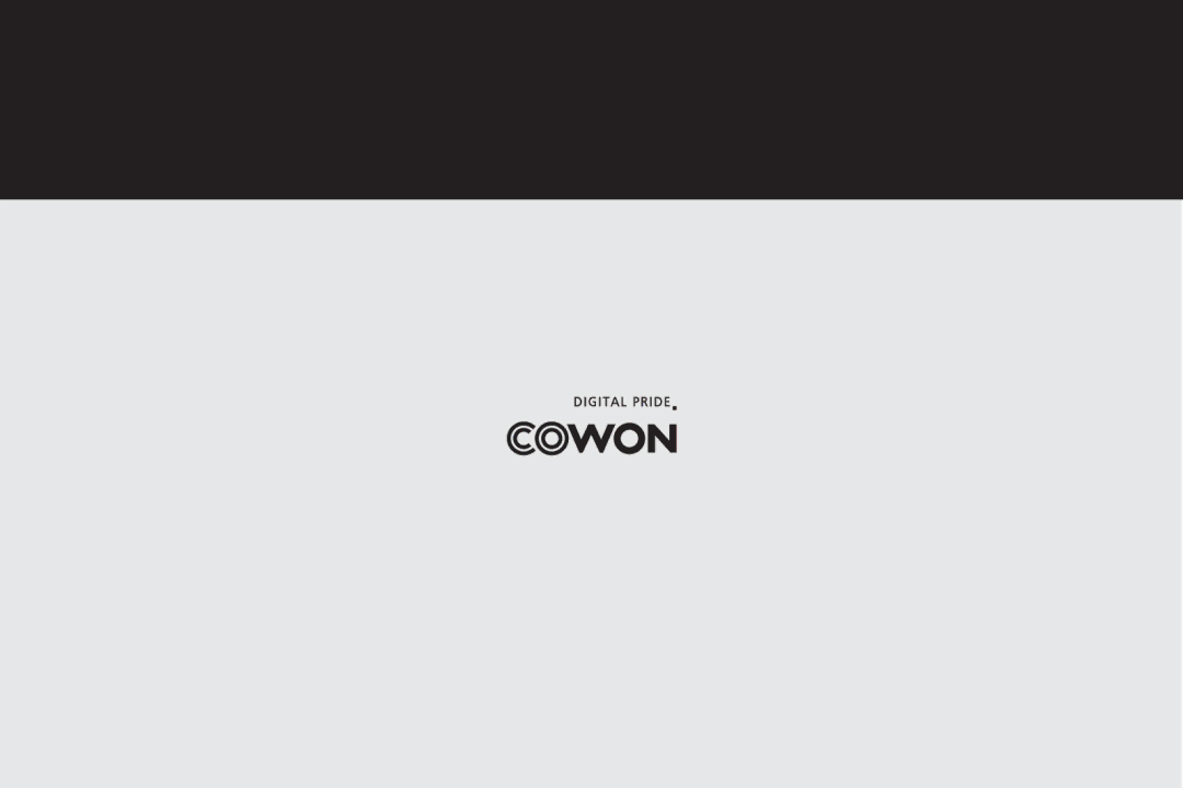 Cowon Systems U5 manual 