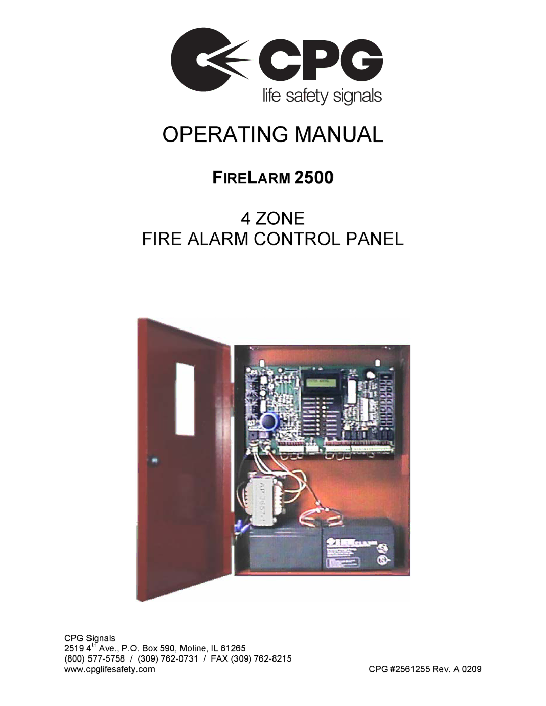 CPG CPG #2561255 manual Operating Manual 