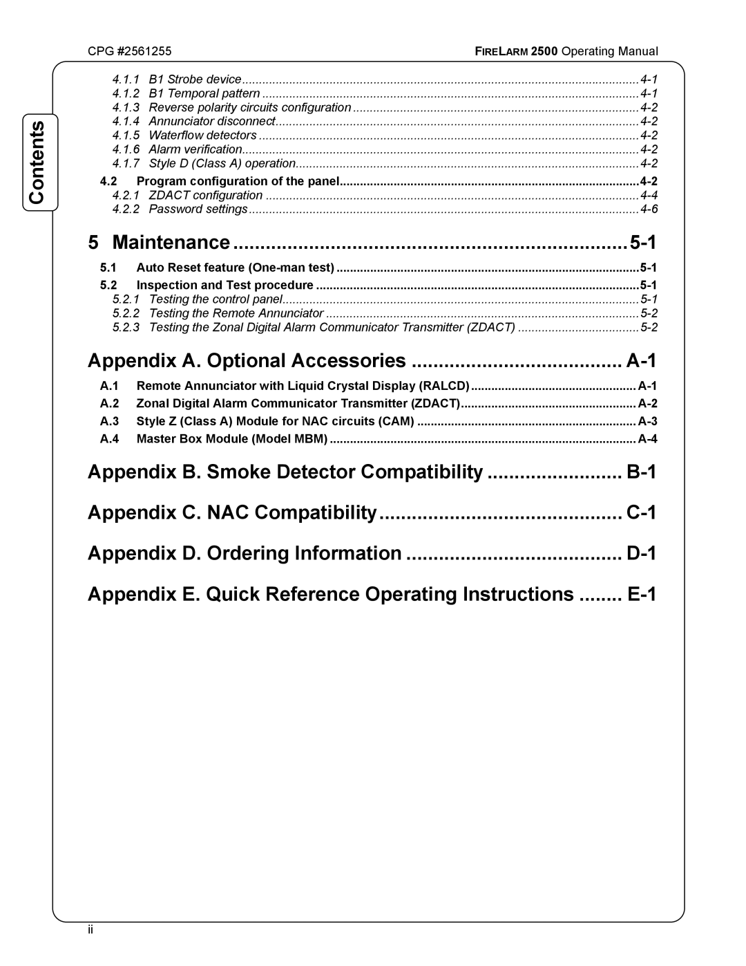 CPG CPG #2561255 manual Maintenance 