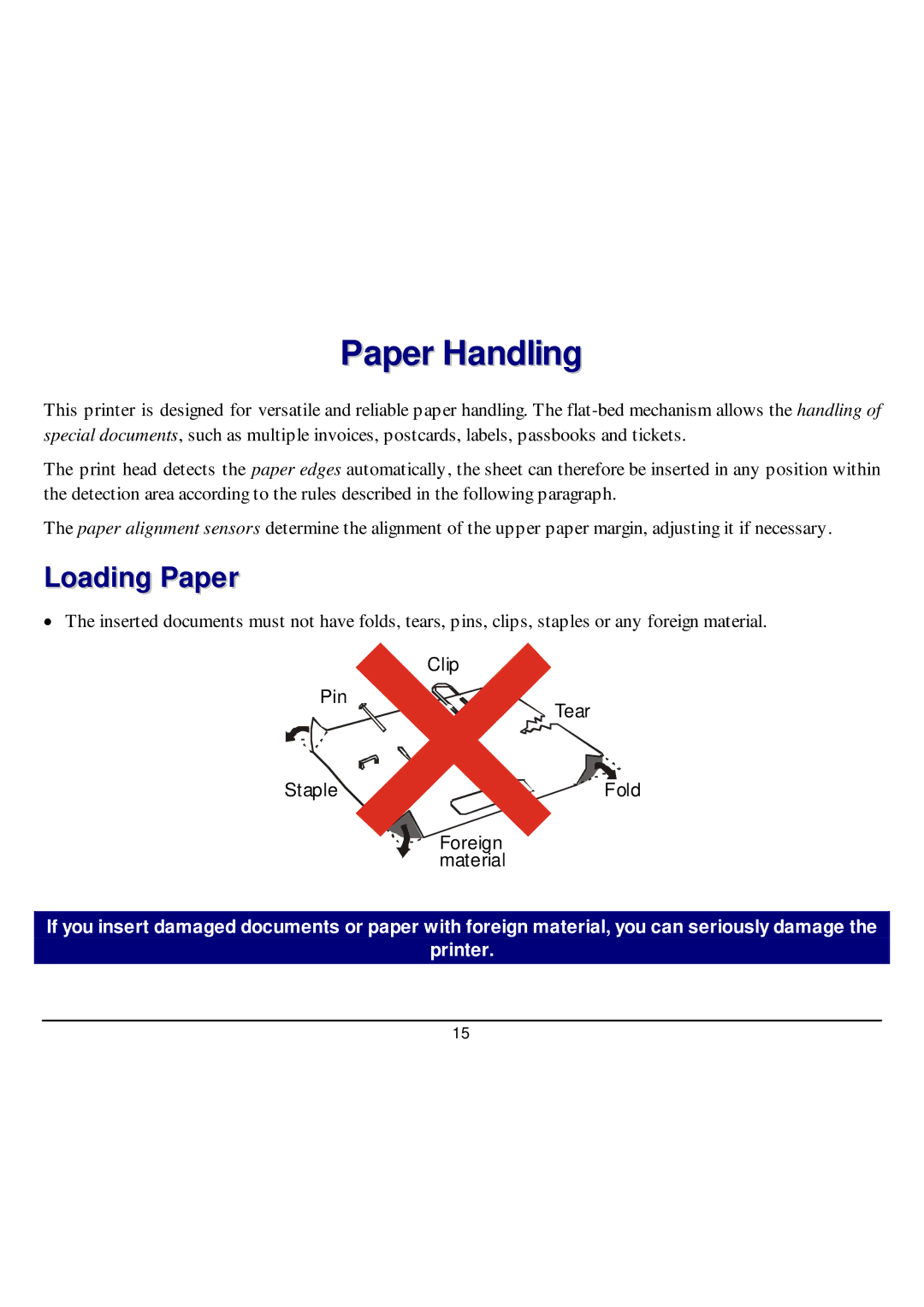 CPG SP40 manual Paper Handling, Loading Paper 