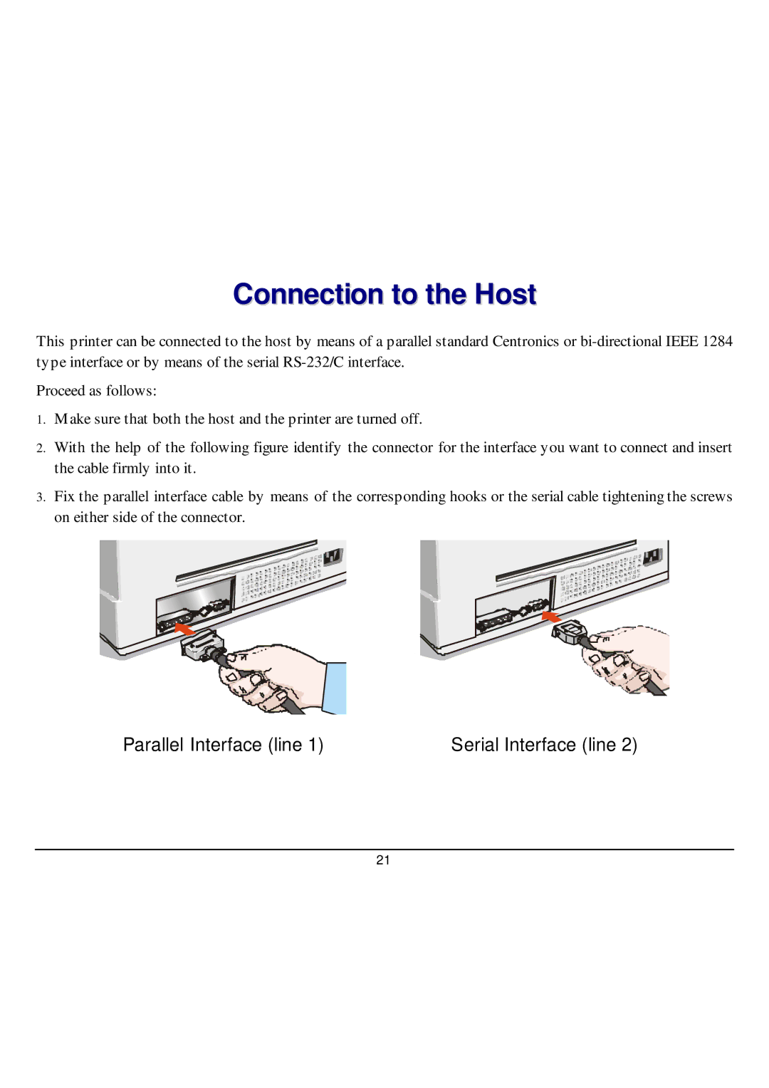 CPG SP40 manual Connection to the Host 