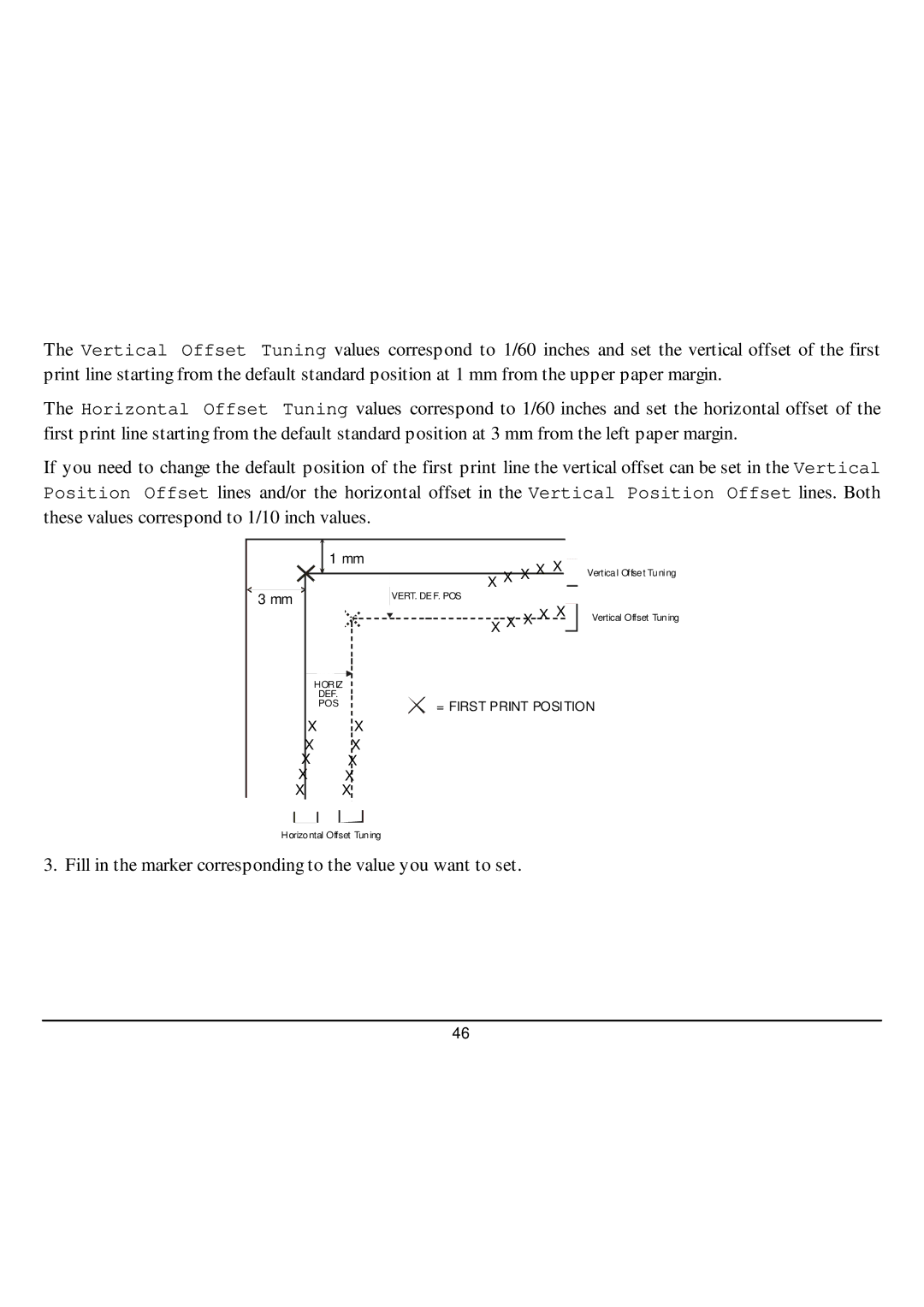 CPG SP40 manual = First Print Position 