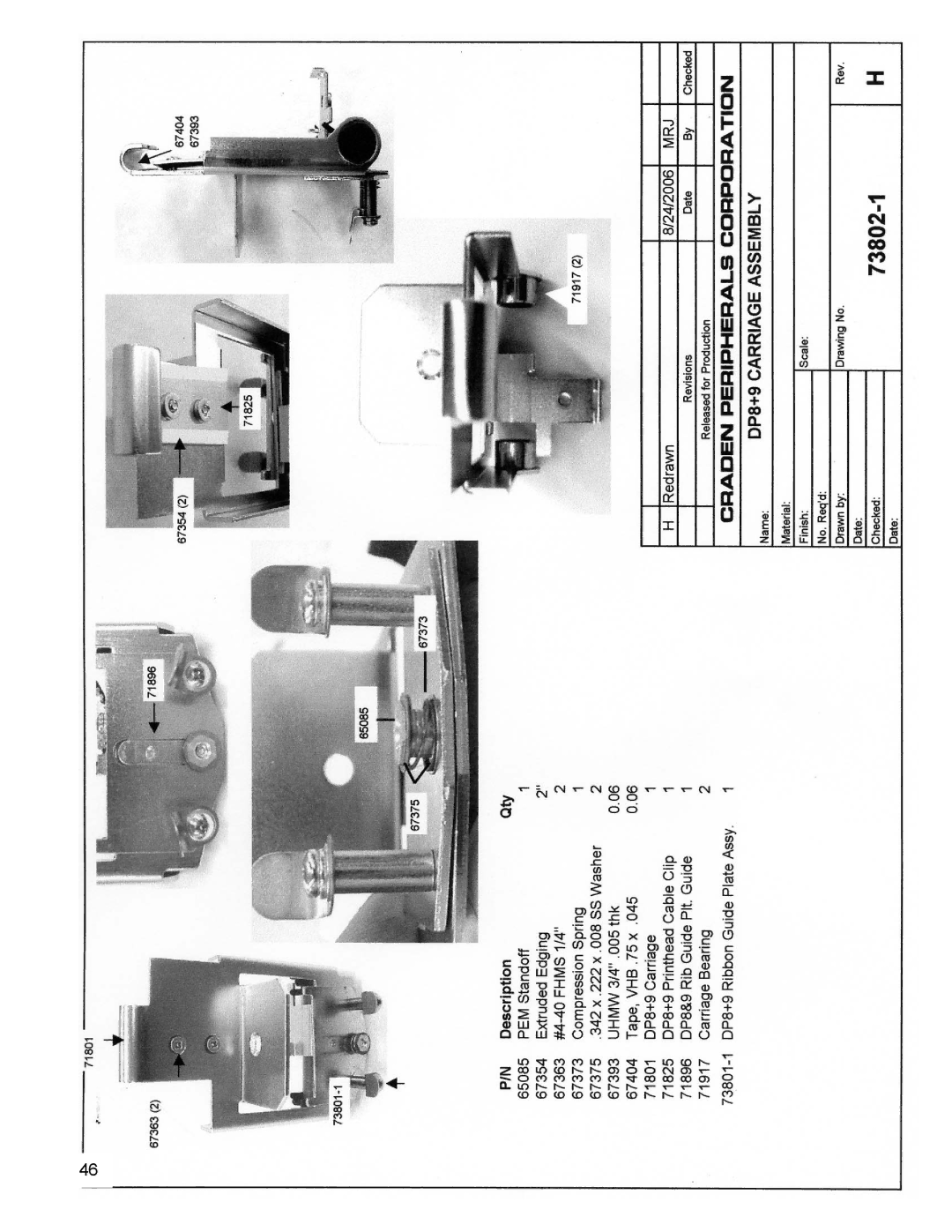 Craden Peripherals DP8 technical manual 