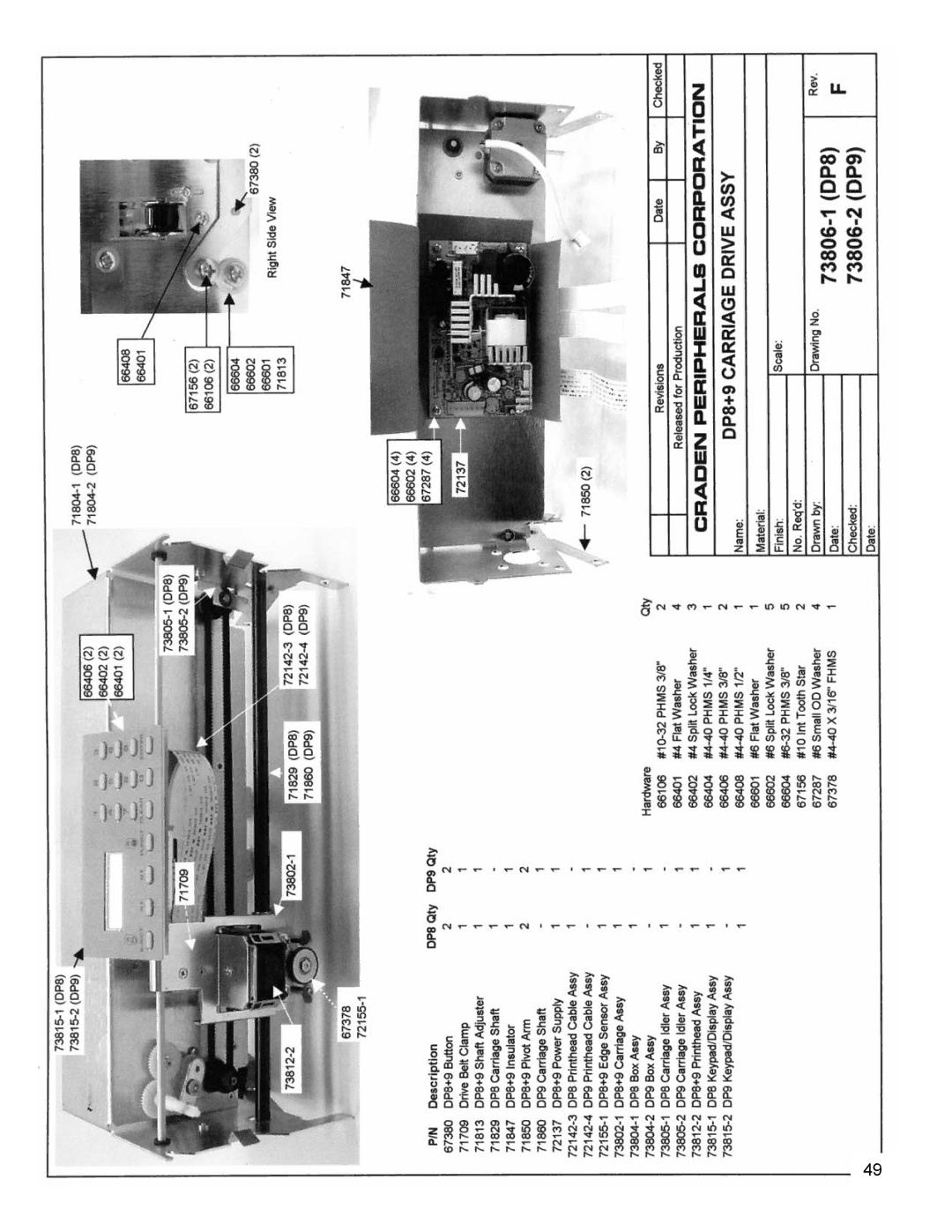 Craden Peripherals DP8 technical manual 