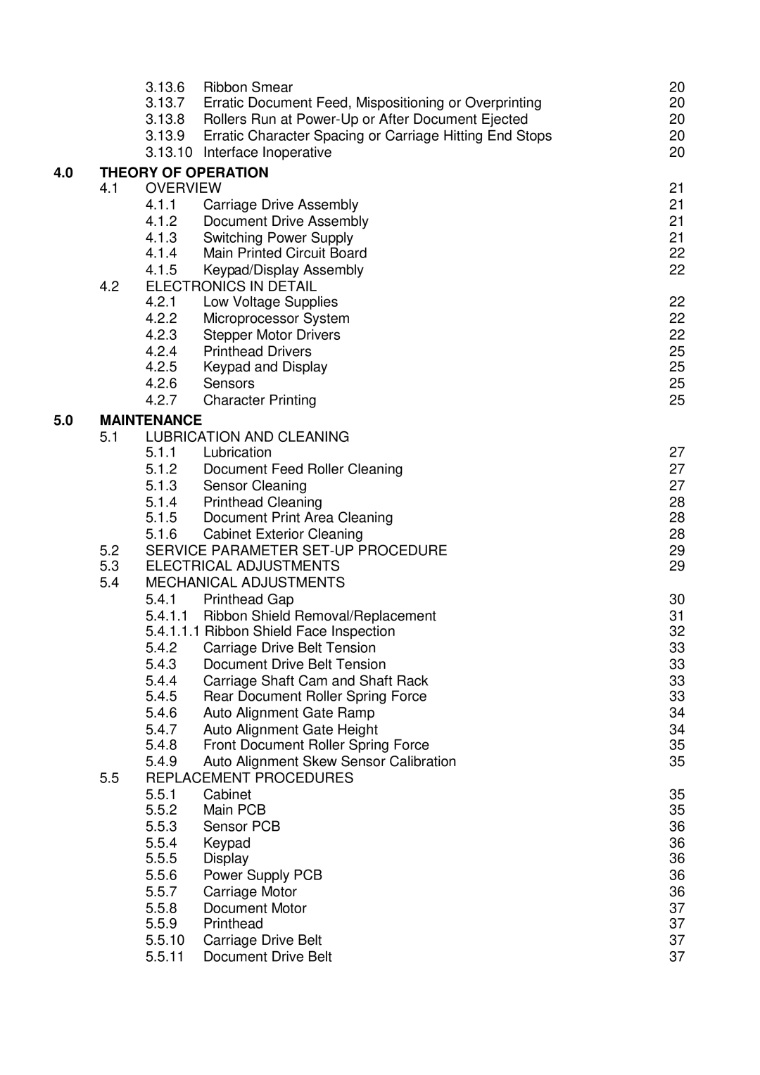 Craden Peripherals DP9 technical manual Theory of Operation, Maintenance 