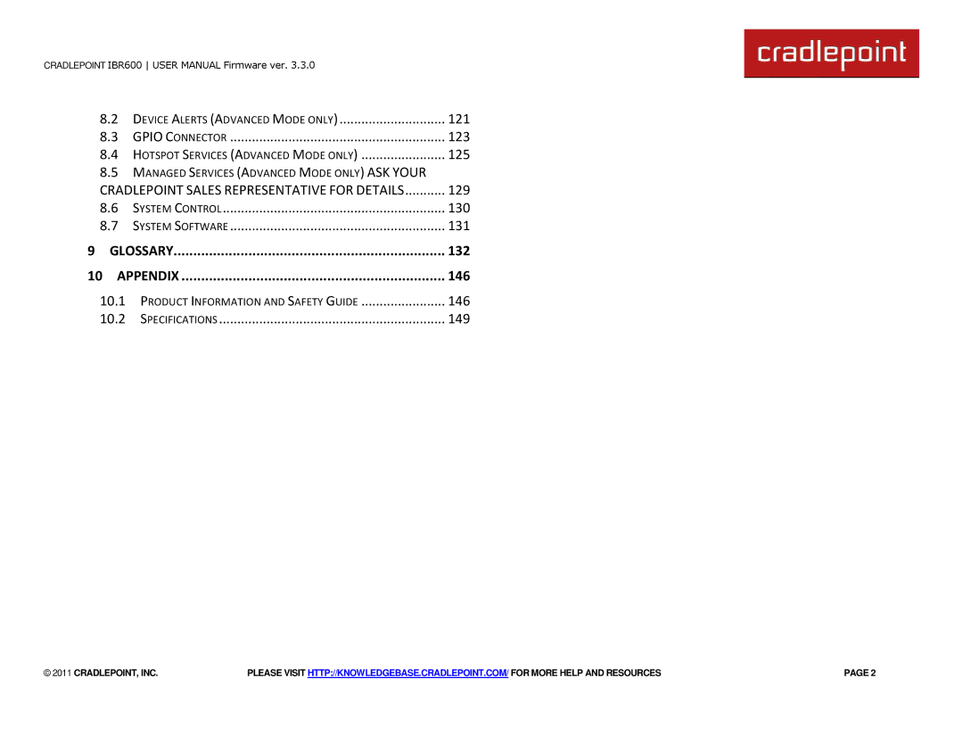 Cradlepoint IBR600 manual Glossary 