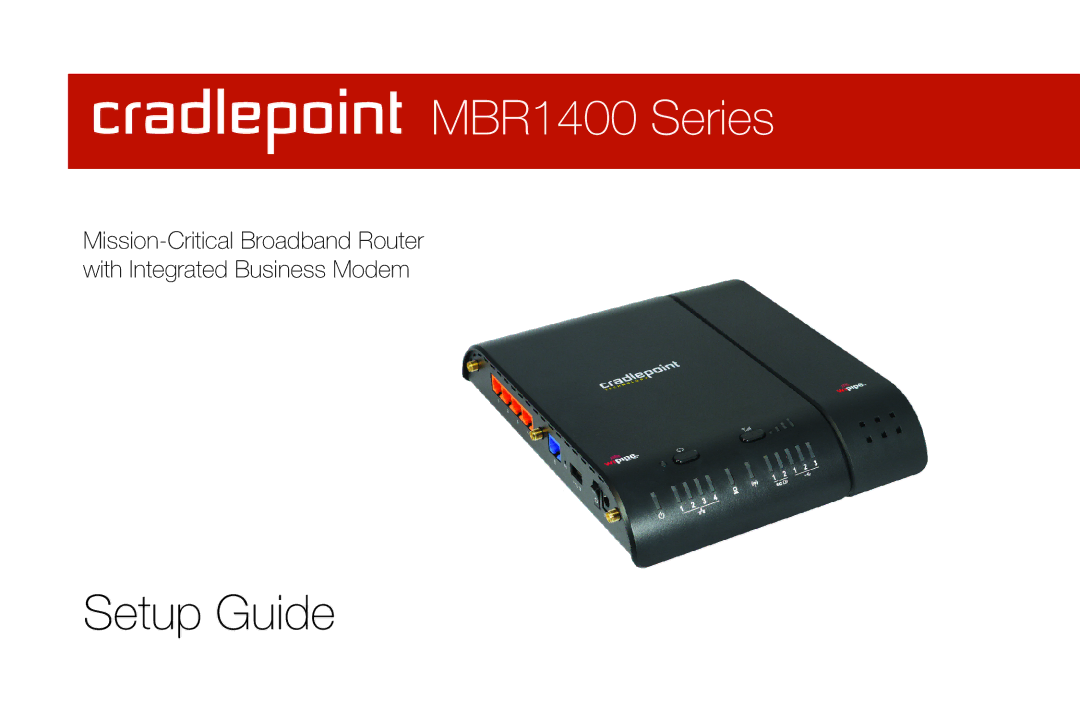 Cradlepoint setup guide MBR1400 Series 