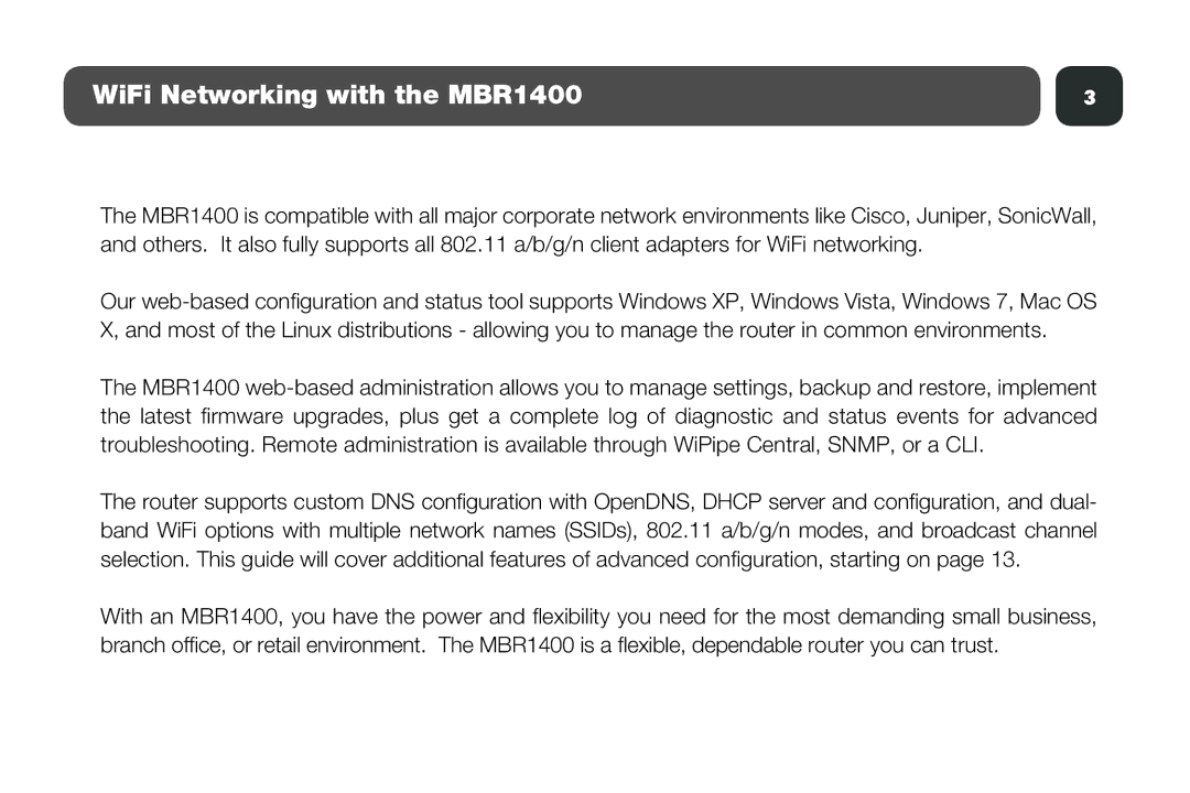 Cradlepoint setup guide WiFi Networking with the MBR1400 