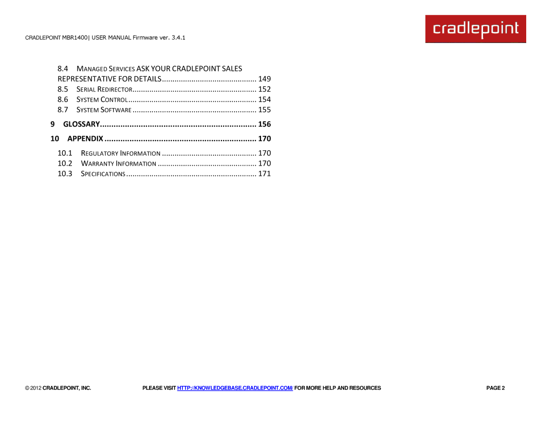 Cradlepoint MBR1400LE manual Glossary 